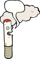 cartoon cigarette with speech bubble png