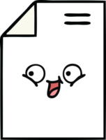 cute cartoon of a sheet of paper png