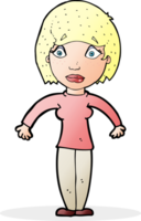 cartoon surprised woman png