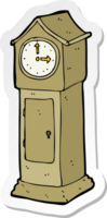 sticker of a cartoon grandfather clock png