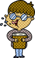 cartoon boy wearing spectacles png