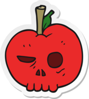 sticker of a cartoon poison apple png