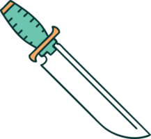 iconic tattoo style image of a knife png