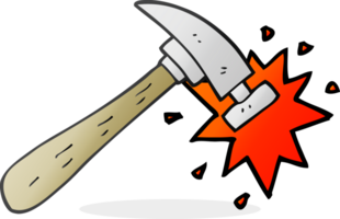 hand drawn cartoon hammer png