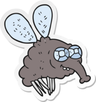 pegatina de una mosca de dibujos animados png