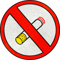 retro grunge texture cartoon of a no smoking allowed sign png