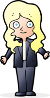 cartoon friendly business woman png