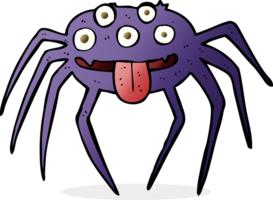 araña de halloween asquerosa de dibujos animados png