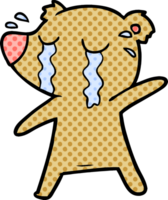 cartoon crying bear png