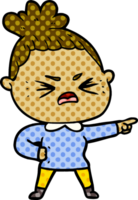 cartoon angry woman png