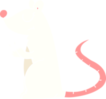 weiße maus der flachen farbartkarikatur png