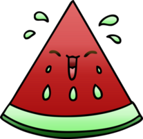 gradient shaded quirky cartoon watermelon png