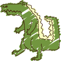 desenho de giz de crocodilo png