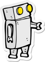 pegatina de un robot de dibujos animados png