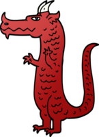 dragon de griffonnage de dessin animé png