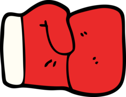 hand drawn doodle style cartoon boxing glove png