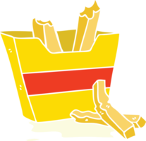 mano dibujado peculiar dibujos animados francés papas fritas png