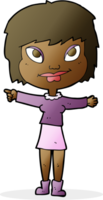 cartoon woman pointing png