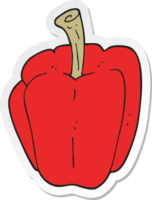 pegatina de un pimiento de dibujos animados png