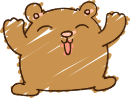 Bear Chalk Drawing png