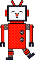 comico libro stile cartone animato di un' robot png