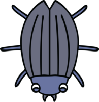 hand drawn quirky cartoon beetle png