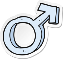 sticker of a cartoon male symbol png