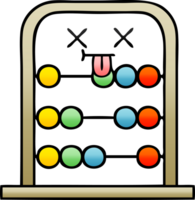 gradient shaded cartoon of a abacus png