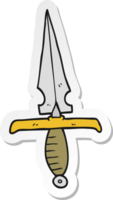 sticker of a cartoon dagger png