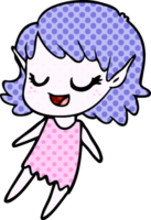 happy cartoon elf girl png