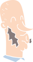 cartoon doodle man met zijbrandwonden png