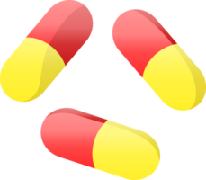 Flat colour illustration of some medical pills png