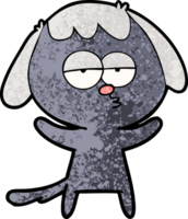 cartoon gelangweilter hund png