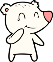 desenho de urso polar sorridente png