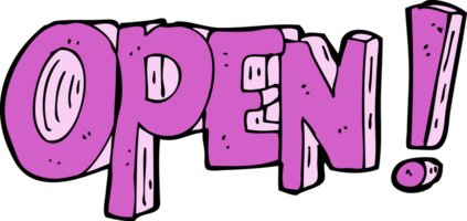 símbolo abierto de dibujos animados png