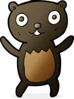 cartoon black bear cub png