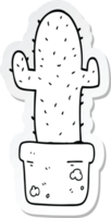 adesivo di un cactus cartone animato png