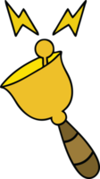 cute cartoon of a ringing hand bell png