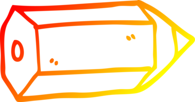 warm gradient line drawing of a cartoon colored pencil png