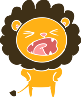 flat color style cartoon lion png
