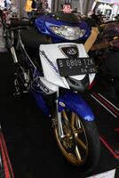 Surabaya, Indonesia. September 8, 2023 - motorbike on display at the auto show photo