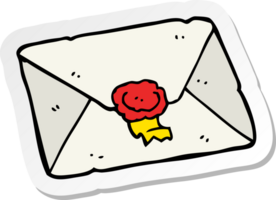 sticker of a cartoon letter png