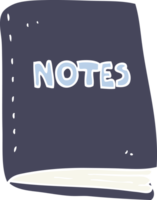 illustration en couleur plate du carnet de notes png