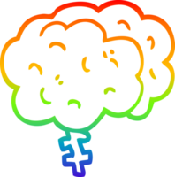 regenboog helling lijn tekening van een tekenfilm hersenen png