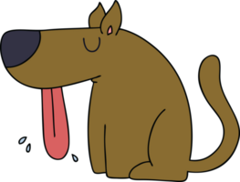 Hand gezeichnet schrullig Karikatur Hund png