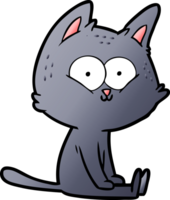 Cartoon-Katze sitzt png