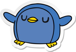 etichetta cartone animato illustrazione kawaii di un' carino pinguino png