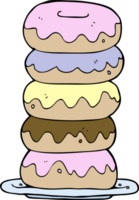 cartoon plate of donuts png