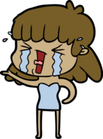 cartoon woman in tears png