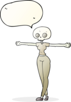 mano disegnato discorso bolla cartone animato zombie donna png